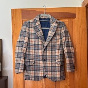 Vintage Plaid Blazer Jacket